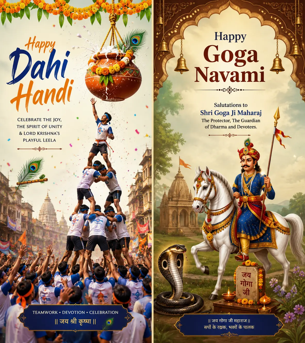 dahi handi and goga navami